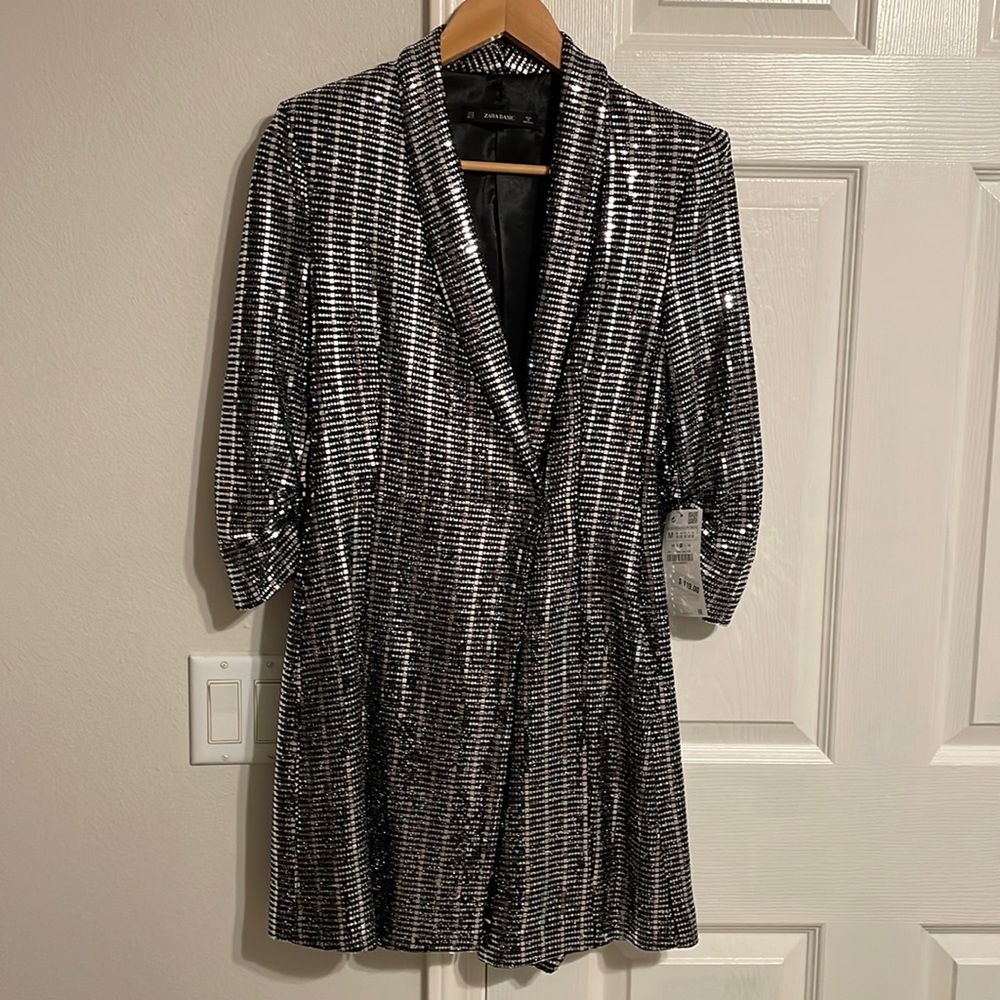 Zara blazer sequence dress